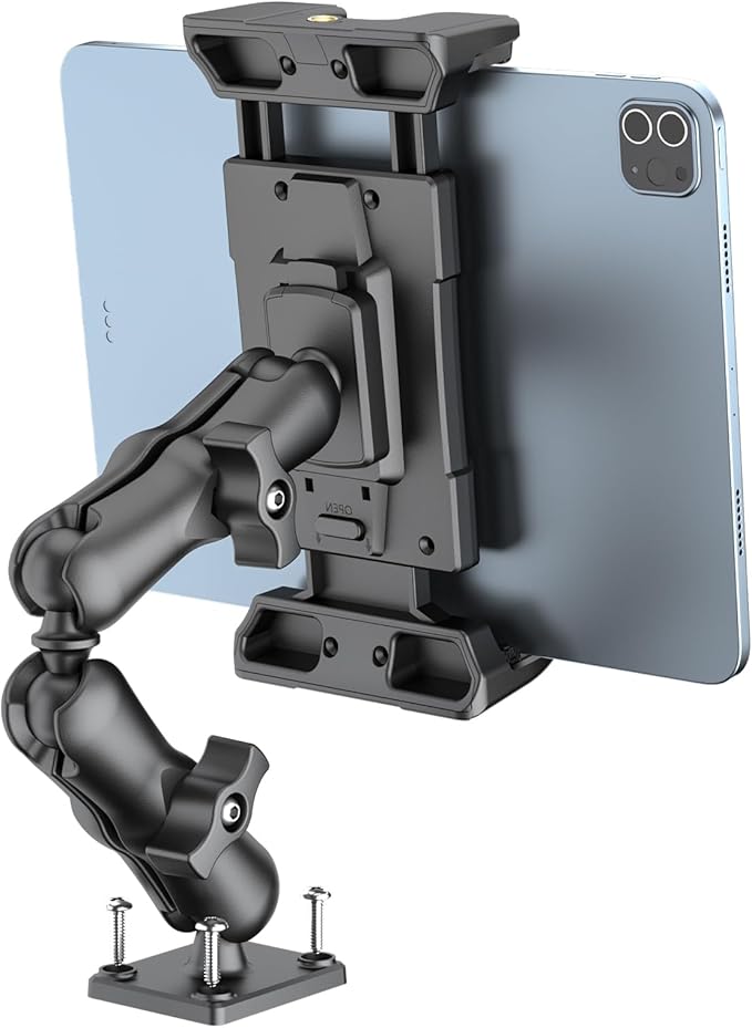 OHLPRO Tablet Mount for Truck - Heavy Duty Drill Base - Tablet Holder for Car Dashboard, iPad Holder for All 5"-13" iPad Pro Samsung Galaxy Kindle fire Tablets and Car Wall Desk etc.