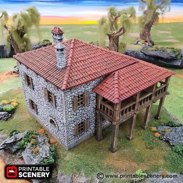 Port Tavern by Printable Scenery, 3D Printed Tabletop RPG Scenery and Wargame Terrain 28mm Miniatures