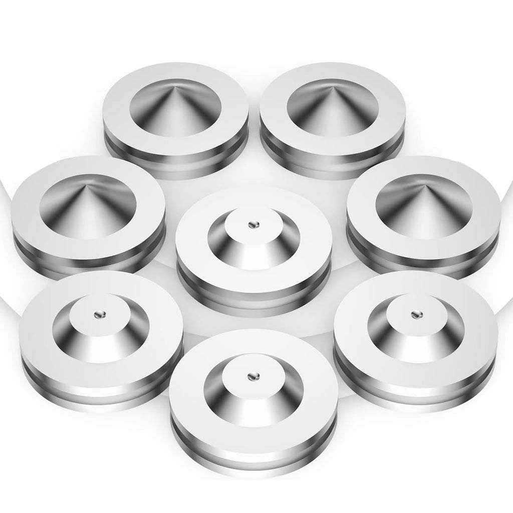 Audiocrast 4X HiFi Speaker Spikes, Isolation Stand Feet Pad, Stainless Steel Shock Absorber Vibration Dampener with Non-Slip Mats for Audio Speaker Subwoofer CD DVD Amplifier Turntable DAC
