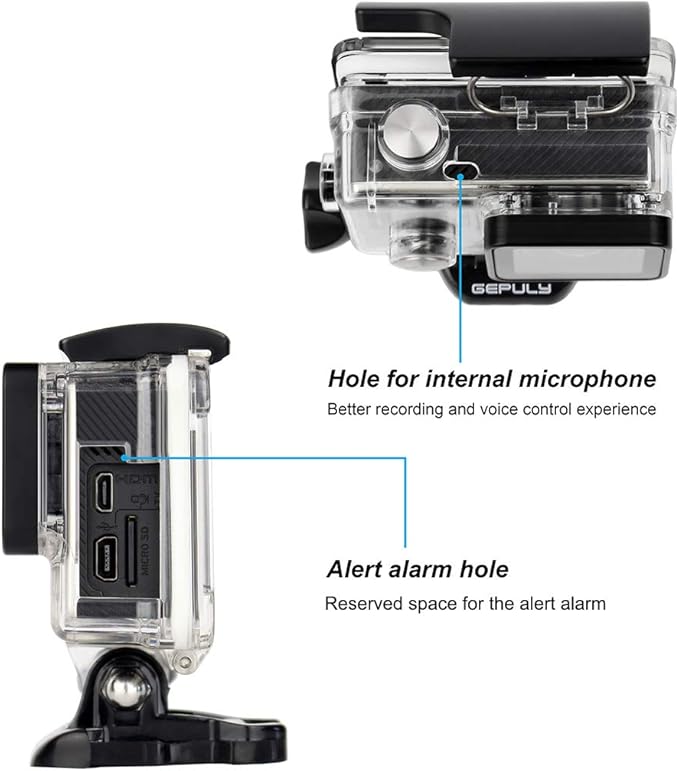 Skeleton Housing Case for GoPro Hero 4, Hero 3+, Hero 3 Action Camera Side Open Protective Housing Case with Skeleton Backdoor for Hero4 Black / Hero4 Silver / Hero3+ / Hero3