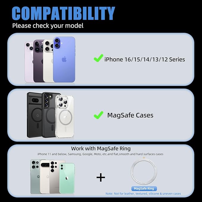 Magnetic Tripod for iPhone, Aluminium Phone Tripod Stand Compatible with Magsafe iPhone 16/15/14/13/12 Series, Foldable Strong Magnetic Phone Stand & Portable Phone Holder, Pink