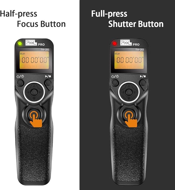 Pixel TW-283 E3 Wireless Shutter Release Cable Wired Remote Control Compatible Compatible for Canon XT XTi XS XSi T1i T2i T3 T3i T4i T5 T5i T6i SL1 EOS1300D 300D 60D 60Da 70D 80D