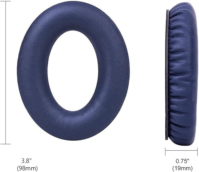 SoloWIT Replacement Earpads Cushions for Bose QuietComfort 35 (QC35) & Quiet Comfort 35 II (QC35 ii) Headphones, Ear Pads with Softer Leather, Noise Isolation Foam, Added Thickness (Midnight Blue)