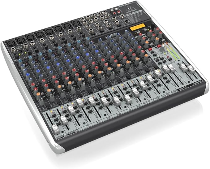 Behringer Xenyx QX2222USB Premium 22-Input 2/2-Bus Mixer with Xenyx Mic Preamps and Compressors, KLARK TEKNIK Multi-FX Processor, Wireless Option