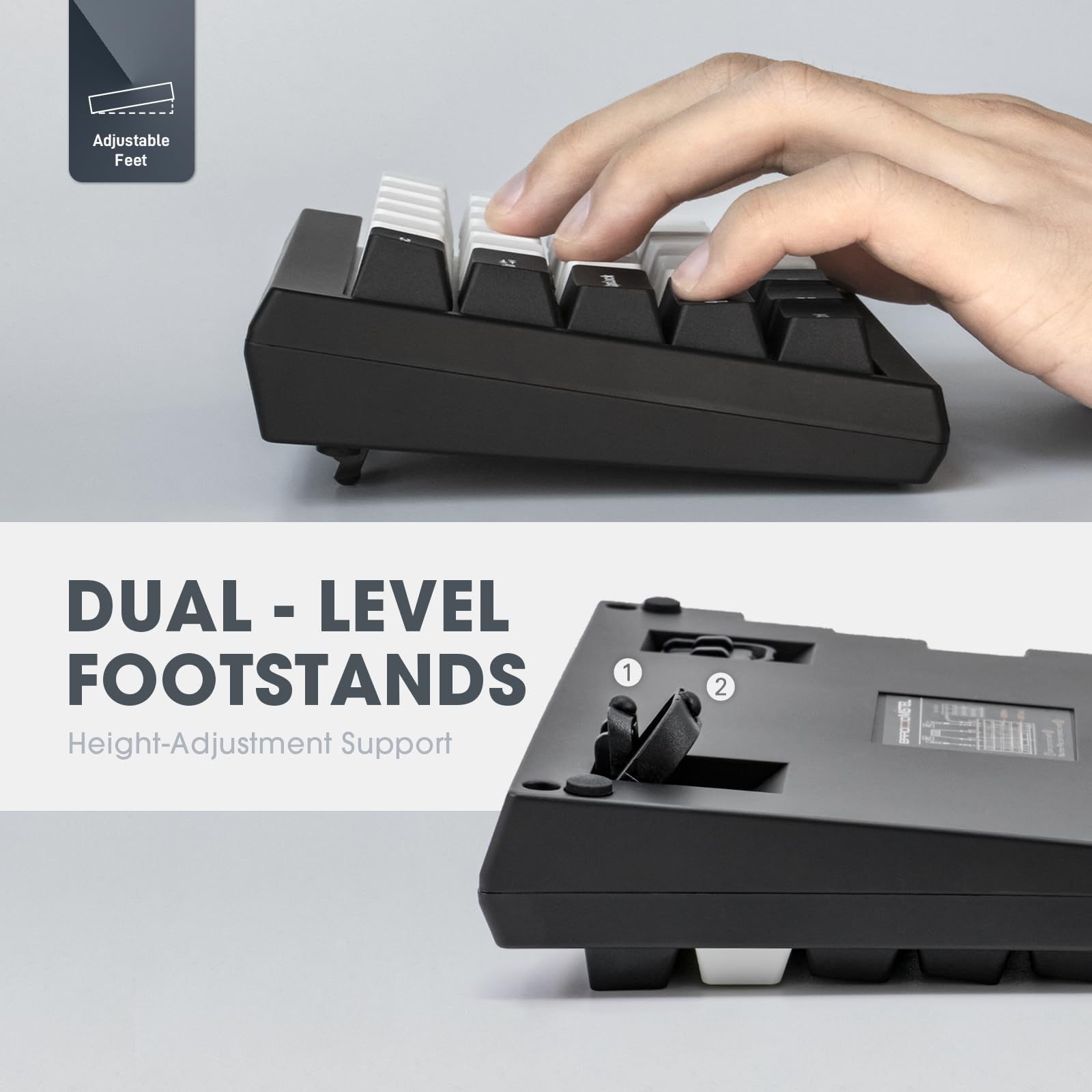 BAROCCOMiSTEL MD600 V3 RGB ORCA TKL Ergonomic Mechanical Keyboard, Cherry MX, Split Layout, PBT DoubleShot Keycap, Windows OS Compatible (Silent Red)