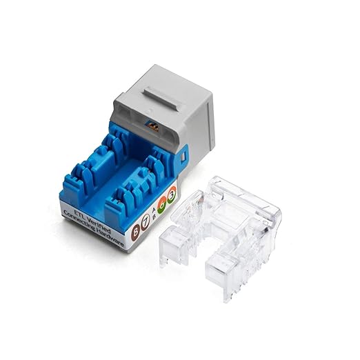 trueCABLE Cat5e Keystone Jack, Unshielded (UTP), 90 Degree Punch-Down, PoE++ (4PPoE) 100W, UL Listed, ETL Verified, ANSI/TIA Certified, Modular RJ45 Female, Gray, 48 Pack