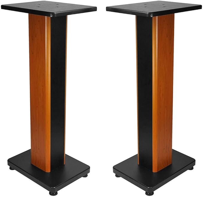 Rockville 28" 2-Tone Bookshelf Speaker Stands Surround Sound Home Theater (RHT28C)