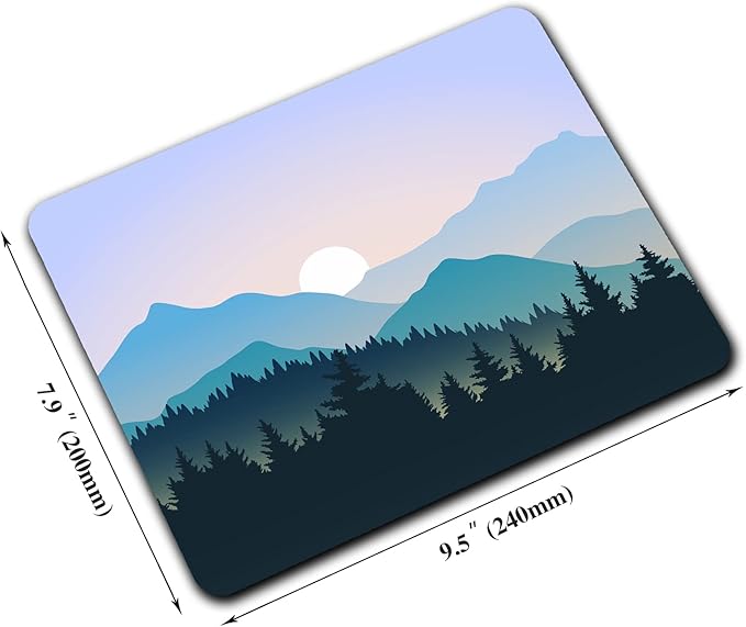 Mountain Landscape Mouse Pad, During Sunrise Mouse Pad for Design, Anti-Slip Rubber Base Wireless Mouse Pads for Laptop