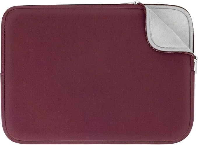 RAINYEAR Laptop Sleeve Case Compatible with 13.3 Inch Notebook Computer Tablet Chromebook 14" MacBook Pro M1 M2 M3 M4 Pro/Max Soft Cover Protective Case Zipper Carrying Bag (Red, Upgraded Version)