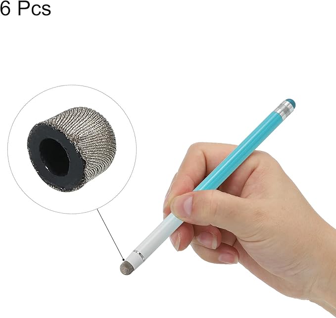 MECCANIXITY 6pcs 7mm Stylus Pen Fine Tips Conductive Fiber Capacitive Touch Screen Pens Tip Universal Replacement