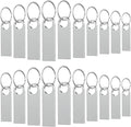 20 Pack 128MB USB Flash Drive with Keychains, Wooolken Sleek Metal USB 2.0 Thumb Drives Memory Stick for PC Laptop Computer(Sliver)