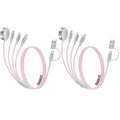 2 Pack Charging Cable for Apple Watch Charger/Samsung/iPhone Charger,Car/Office/Camping/Travel Essentials,Type C Cable Cord for iWatch Ultra/10-2/iPhone 16-11/Samsung S25-S20,iPad,airPods-Pink