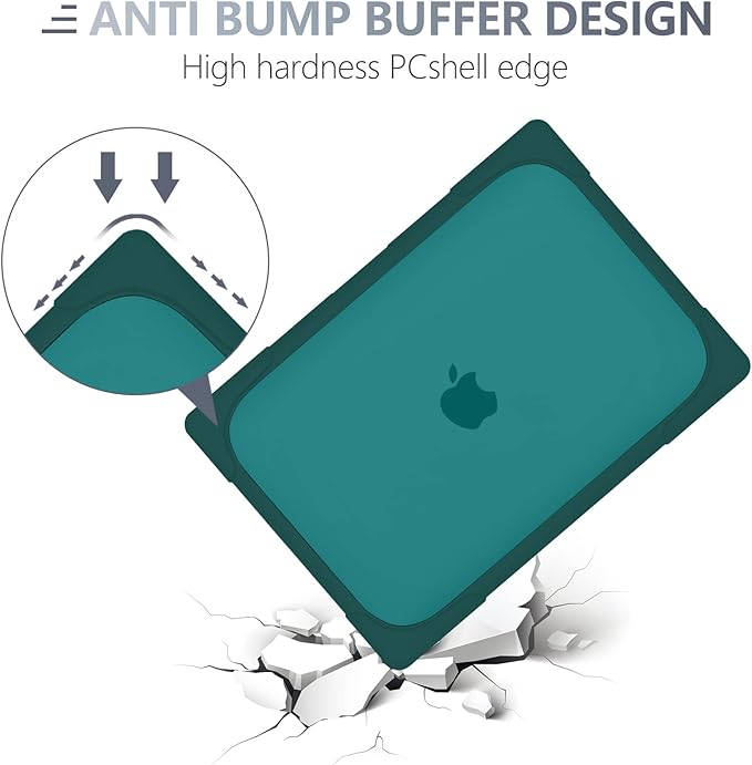 Batianda for New MacBook Air 13.6 inch Case 2025 M4 2024 2022 Release Model A3240 A2681(M2) A3113(M3), Heavy Duty Shockproof Protective Hard Shell with Fold Kickstand & Keyboard Cover, Teal