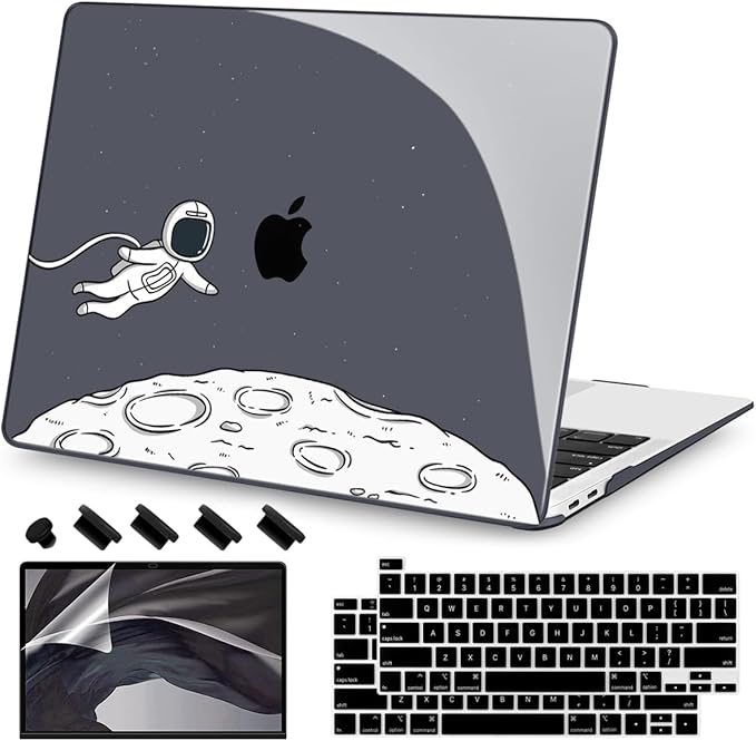 Teryeefi Compatible with MacBook Pro 13 inch Case M2 M1 2024, 2023, 2022-2016（A2251 A2289 A2159 A1989 A1708 A1706 with Touch Bar, Plastic Hard Shell Cover for 13" MacBook Pro, Floating Astronaut