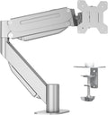 Suptek Ultrawide Monitor Arm Mount for 17 to 49 Inch Heavy Duty Curved Screen,Holds 46.2 lbs,Adjustable Gas Spring Monitor Arm Desk Mount Stand,75/100 Vesa Mount,Silver(MD71LS)