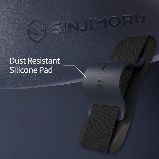Sinjimoru Phone Grip with Silicone Band – Comfortable One-Hand Holder & Kickstand for Smartphones, Tablets, and eReaders for iPhone, Android, and Kindle Sinji Grip Silicone Olive Grey