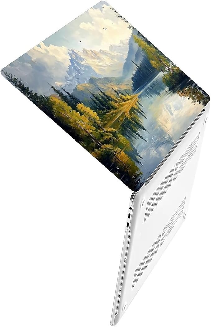 Compatible with MacBook Air 13.3 13.6 Inch Case 2022 2021 2020 2019 Plastic Hard Shell Case Cover,13.3 Air (A1932/A2179/A2337), Mountains and Trees