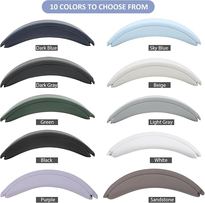 Headband Pad for Bose QuietComfort QC45 QC35II QC35 Headband Cushion Cover with Protein Leather& Memory Foam (Black)