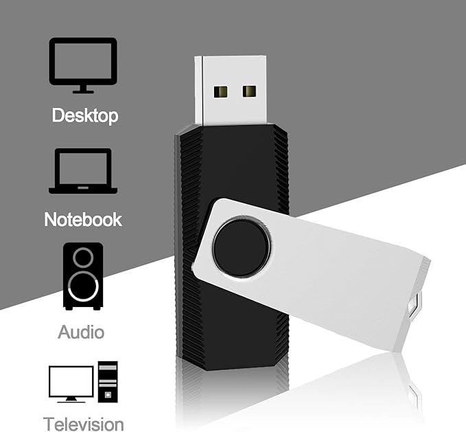 KEXIN 10 Pack 16GB Flash Drive Thumb Drive 16G Bulk USB Drive Memory Stick USB Stick with LED Indicator for Data Storage(Black,10 Pack)
