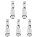 Strain Relief Cord Connector,LISTENJIALE 5Pcs NPT 1/2" Waterproof Cable Gland Flex Spiral Strain Relief Adjustable 6-12mm Cable Connector Nylon Joint with Gaskets(Grey)