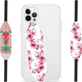 Phone Grip Strap - Pack of 2 Reversible Finger Holder for Phone Back, Customizable Anti-Slip Design, Wireless Charging Compatible Detachable Holder for iPhone - Boho Bouquet