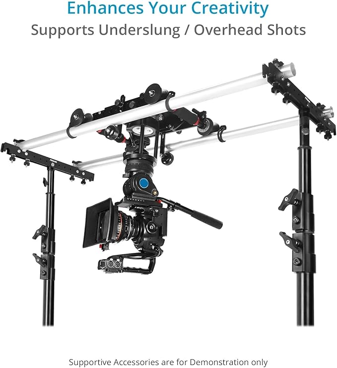 Proaim Fusion Video/Film Camera Dolly Slider with Track Ends. Runs on Tracks & Flat Surfaces. Payload up to 45.3kg /100lb. (DL-FUSN-01)