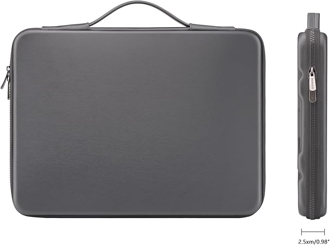 DOMISO 15.6 inch Laptop Sleeve with Handle Shockproof Waterproof EVA Protective Case for 15.6" Yoga 720 IdeaPad 310 320 ThinkPad T570/Legion 5 Gen 6/HP Envy 15/15.6" Notebooks, Dark Grey