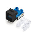 trueCABLE Cat6 Keystone Jack, Unshielded (UTP), 90 Degree Punch-Down, PoE++ (4PPoE) 100W, UL Listed, ETL Verified, ANSI/TIA Certified, Modular RJ45 Female, Black, 12 Pack