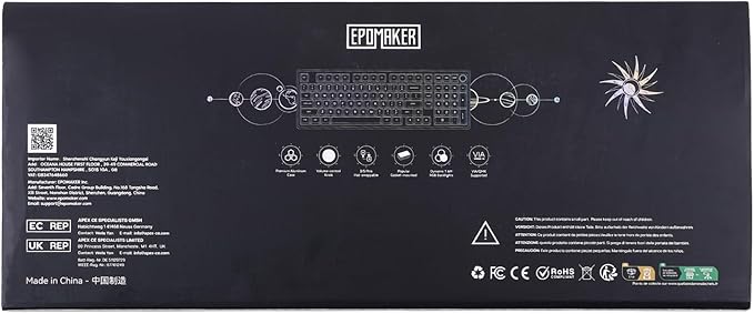 EPOMAKER Galaxy100 QMK/VIA Wireless Mechanical Keyboard with 8000mAh Battery and Numpad, CNC Aluminum, Full Size Gaming Keyboard, USB-C/BT5.0/2.4Ghz (White Purple, Wisteria Linear Switch)