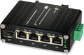 Industrial Gigabit 4 Ports PoE Ethernet Switch PoE+ Fiber Switch with 100/1000M Adaptive SFP Slot Din Rail Unmanaged 10/100/1000Mbps Network Switch IEEE802.3af/at 30W/Port Max 120W 12-48V DC