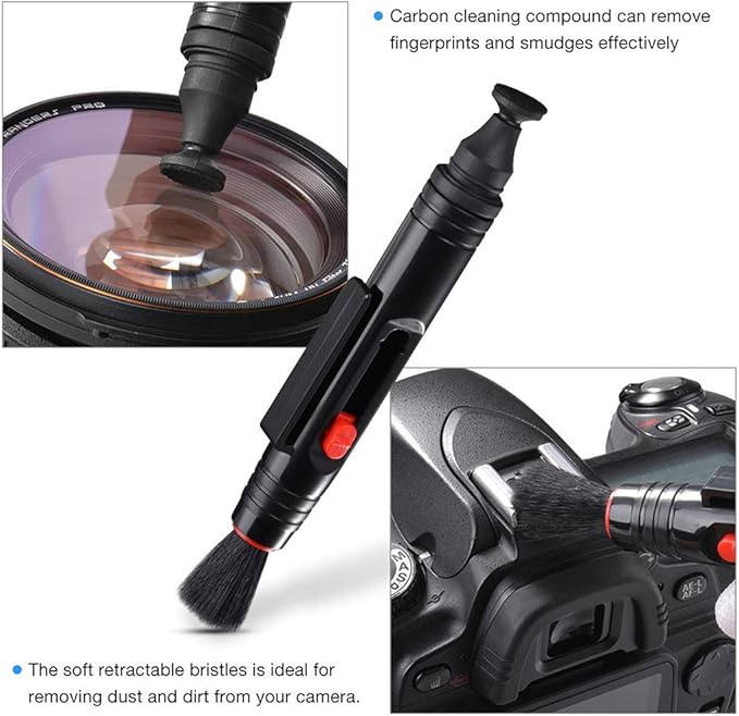 VSGO All-in-One Camera Cleaning Kit for APS-C Sensor Cameras Compatible with Canon, Nikon, Sony, Pentax and DSLR,CMOS Swabs, Lens Cleaning Pen, Air Blower and Other Clean Accessories Included (DKL-20)