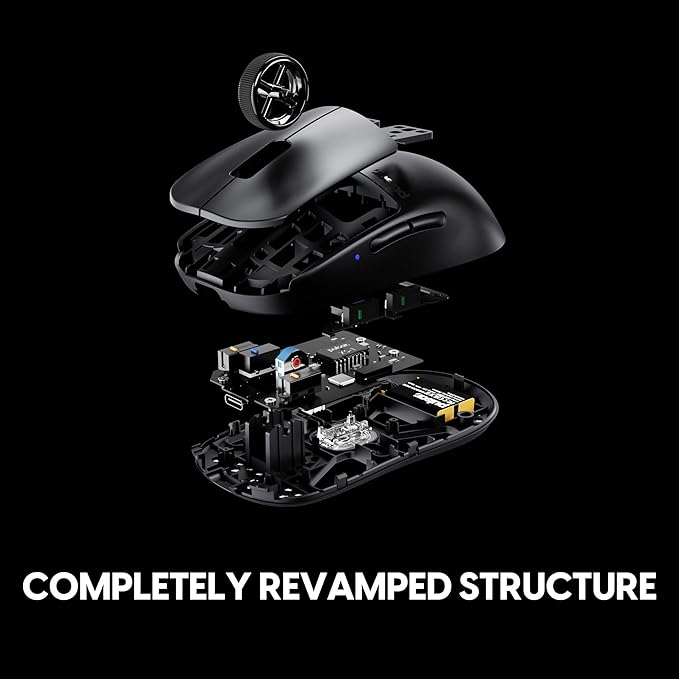 Pulsar Gaming Gears X2 v3 Wireless Gaming Mouse, Ultra Lightweight, Optical Switch, 32000 DPI, 750 IPS, XS-1 Sensor, 8k Compatible (Medium, Black)