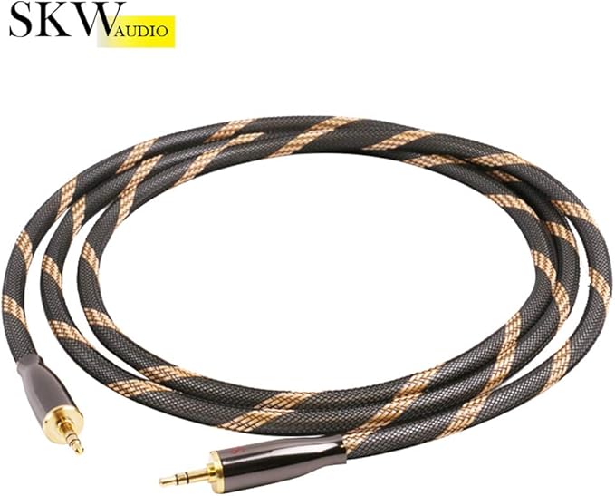 SKW Audiophiles High Gauge AUX Cable 3.5mm Male to Male Jack Cable with Diameter 6.8mm Stereo Audio Cable 3.2ft (1m)