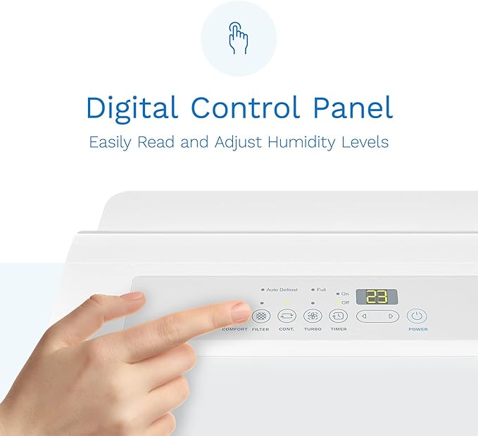 hOmeLabs 1,500 Sq. Ft White Dehumidifier for Medium to Large Rooms and Basements