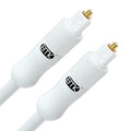 EMK White Optical Audio Cable [10ft/3M] - Digital SPDIF Toslink Fiber Optic Cable for Sound Bar, TV, Home Theater, Blu-ray Player - White, High-Speed, Low-Loss, Gold-Plated Connectors