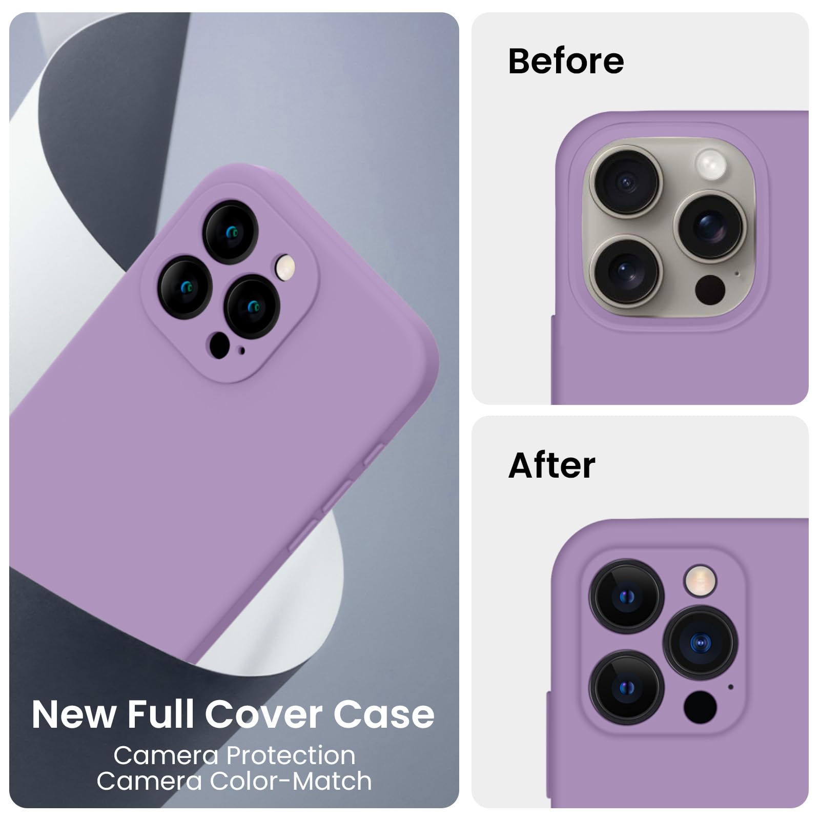 FireNova Designed for iPhone 15 Pro Case, 6.1", Light Purple