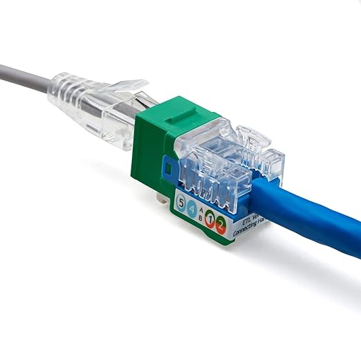 trueCABLE Cat6A Keystone Jack, Unshielded (UTP), 90 Degree Punch-Down, PoE++ (4PPoE), UL Listed, ETL Verified, ANSI/TIA Certified, Modular RJ45 Female, Green, 48 Pack