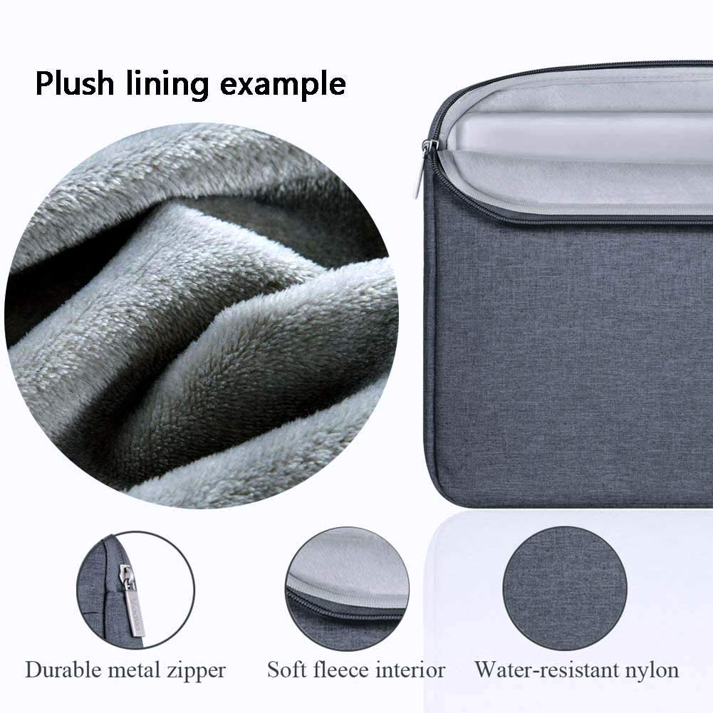 Voova Laptop Sleeve Carrying Case 13 13.6 Inch Compatible with MacBook Air 13 M1/M2/M3/M4, MacBook Pro 13/14, IPad Pro 13, Waterproof Slim Computer Cover Bag, Dark Grey