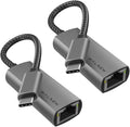 USB-C to Ethernet Adapter, WALNEW USBC to RJ45 LAN Adapter, Gigabit Cat Network Cable Converter to Type C Thunderbolt 3 for Mac,MacBook Pro/Air,Samsung Galaxy Tab (Ethernet Port, 2-Pack USB-C)