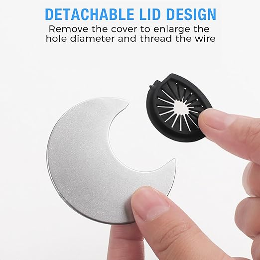 Desk Grommet 2-1/16" (53 mm), Desk Cord Hole Cover, Cable Grommet ABS Plastic, Desk Hole Grommet for Office and Home Table Cable, Detachable Cable Cord Organizer (Silver Sand 8 Pcs)