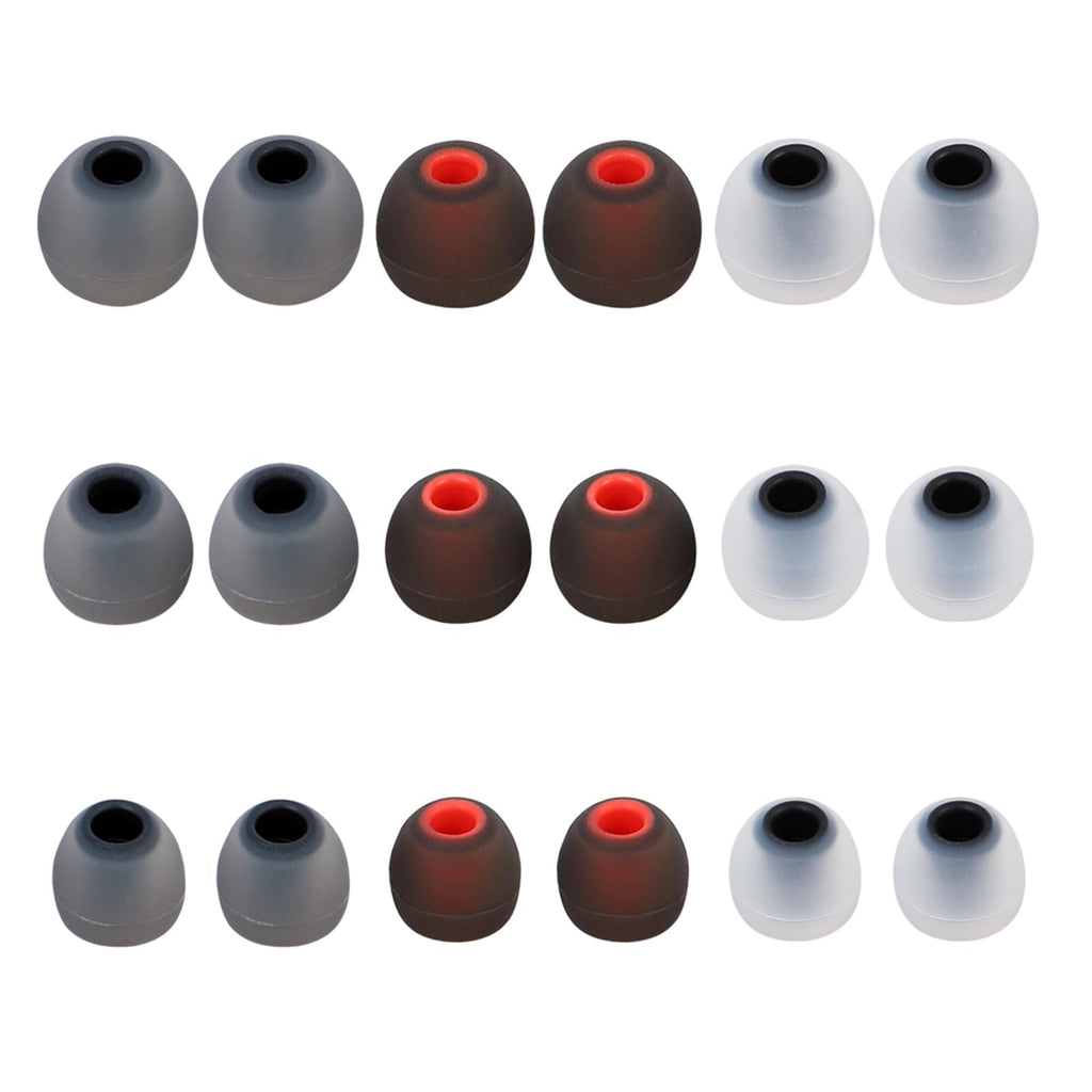 MMYQXI Silicone Earbud Tips - Fit for In-Ear Headphones (Inner Hole 3.8mm-5.1mm) - 9 Pairs S/M/L