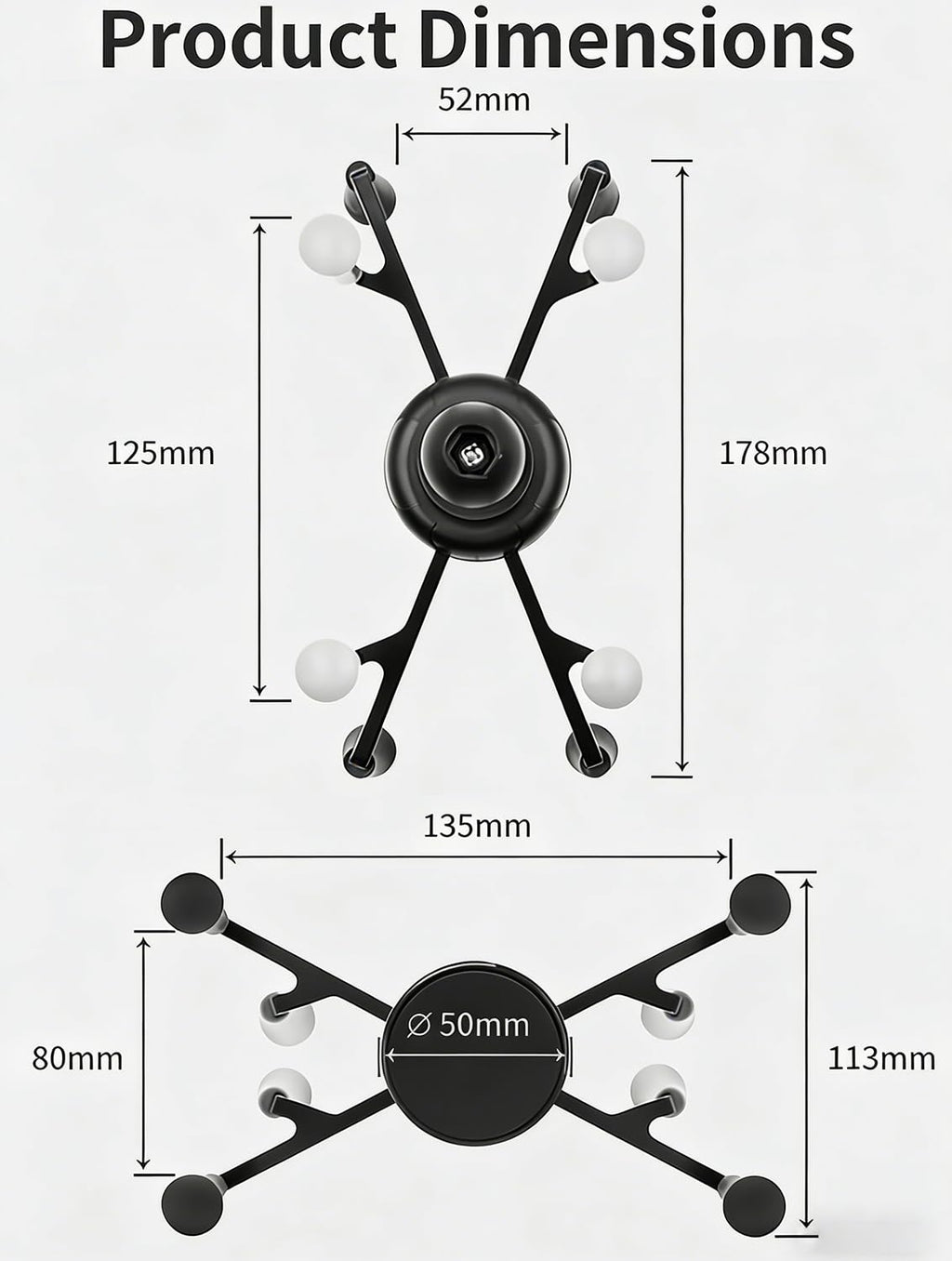 Strg Tablet Holder iPad Car Mount for Car Dashboard & Windshield