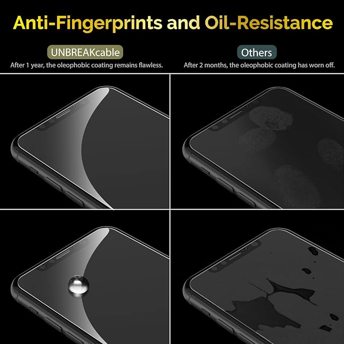 UNBREAKcable Screen Protector for iPhone XR / iPhone 11 [3-Pack], 9H Hardness Tempered Glass for iPhone XR / 11, Case Friendly, 2.5D Round Edge, Anti-Bubbles, Easy Install Tool (Not Whole Screen).
