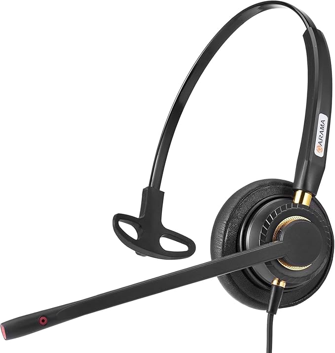 Headset with Microphone Noise Cancelling & Audio Controls Ultra Comfort Headphone for Computer Laptop Pc Business Skype UC Webinar Call Center Office (USB A & USB C Adapter)