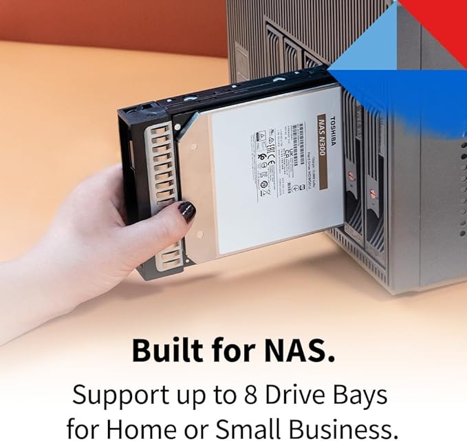 Toshiba N300 12TB NAS 3.5-Inch Internal Hard Drive - CMR SATA 6 Gb/s 7200 RPM 512 MB Cache - HDWG51CXZSTA