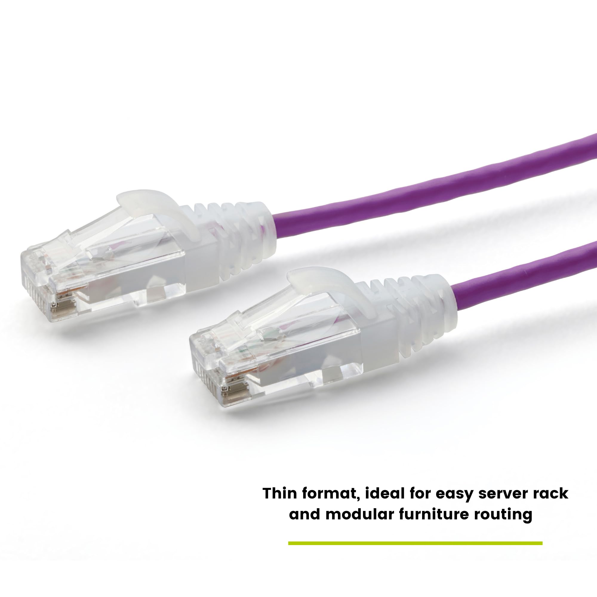 TRUECABLE Cat6 Component Rated Patch Cable, Unshielded (U/UTP), 14ft, Purple, 28AWG Stranded Pure Copper, Snagless 10G High-Speed Ethernet Cable, PoE++ 4PPoE 100W, UL Listed, RoHS-3, 1 Pack