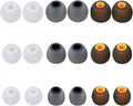 Earbud Replacement Tips Silicone Earbud Tips Earbud Covers Fit for in-Ear Headphones (Inner Hole 3.8mm -5.1mm) Ear Tips Earbud Rubber Tips 9 Pairs S/M/L
