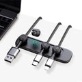 Wanheart Magnetic Cable Management, Cord Holder for Desk, 2 Sizes (4.2mm & 5mm), Multipurpose Magnetic Wire Clips for Lightning, USB-C, Micro Cables – Stick to Metal, Wood, or Glass (Basic Set)