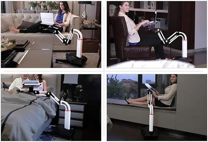 Versatile Rolling Laptop Desk - Portable Bed Table for Home, Office, School, and Medical Use - Adjustable Height Laptop Stand for Bed and Writing - Convenient Lap Desk Solution