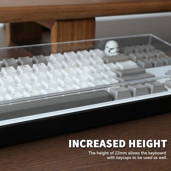 Acrylic Keyboard Dust Cover,84 Keys Transparent Mechanical Keyboard Protective Cover,Compatible with Computer Gaming Keyboards (12.2''x4.92''x0.87'')